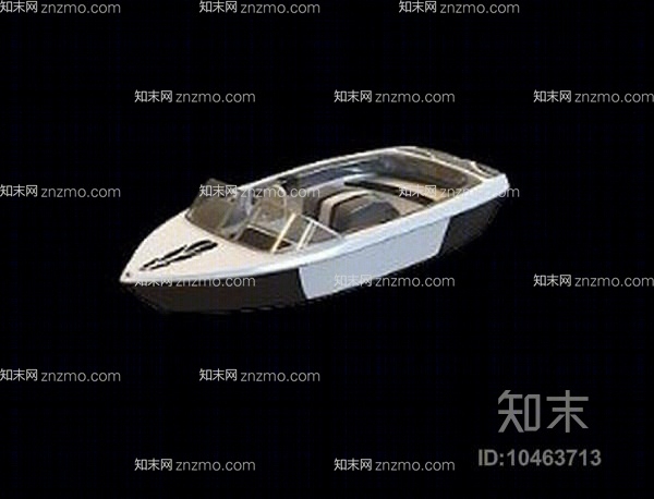 白色快艇3D模型下载【ID:10463713】