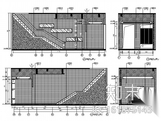 [重庆]花园洋房叠拼别墅室内装修CAD施工图（含效果）cad施工图下载【ID:161875145】