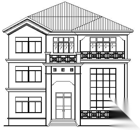 景湖花园某三层别墅建筑方案图cad施工图下载【ID:149923182】