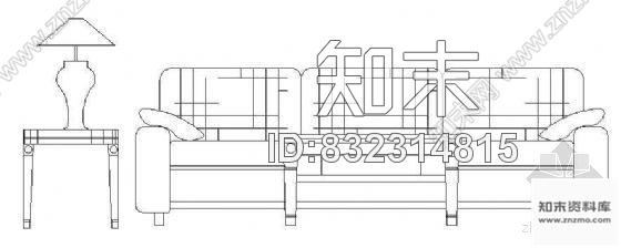 图块/节点沙发立面图块2施工图下载【ID:832314815】