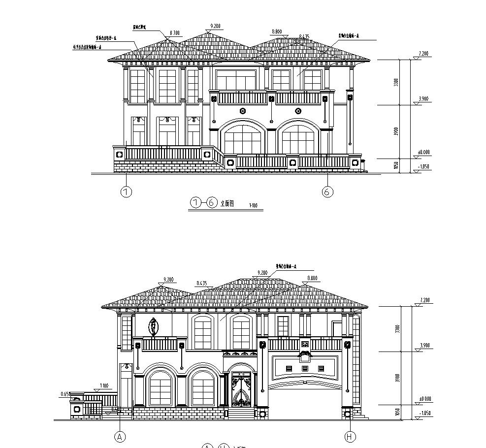 二层B1型别墅建筑设计文本（包含效果图）施工图下载【ID:168120165】