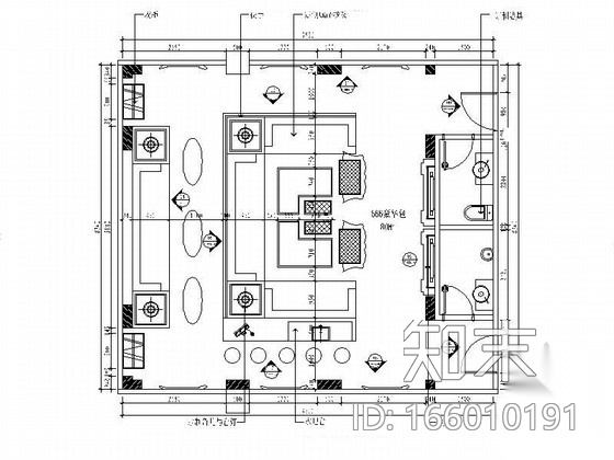 夜总会豪华套房包间设计装修图（含效果）cad施工图下载【ID:166010191】