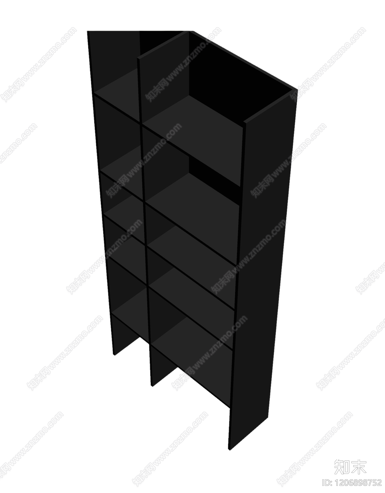 黑色书架模型3D模型下载【ID:1206898752】