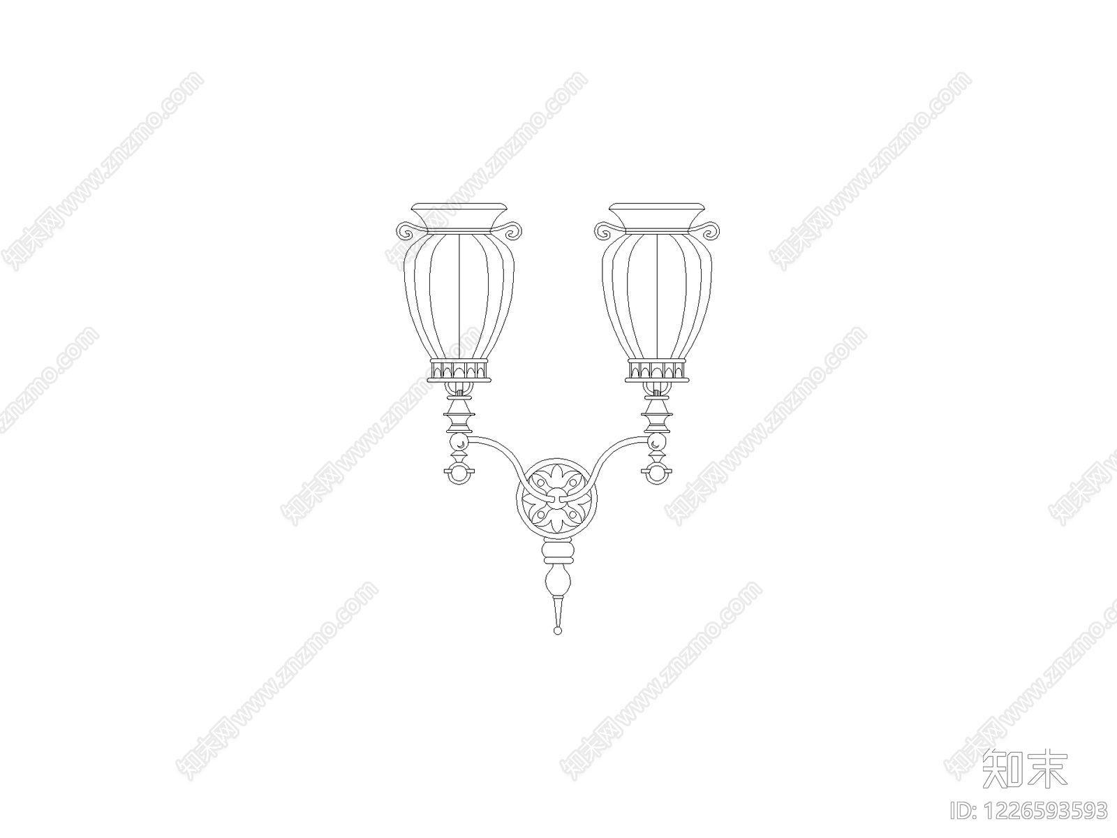 灯具图块cad施工图下载【ID:1226593593】