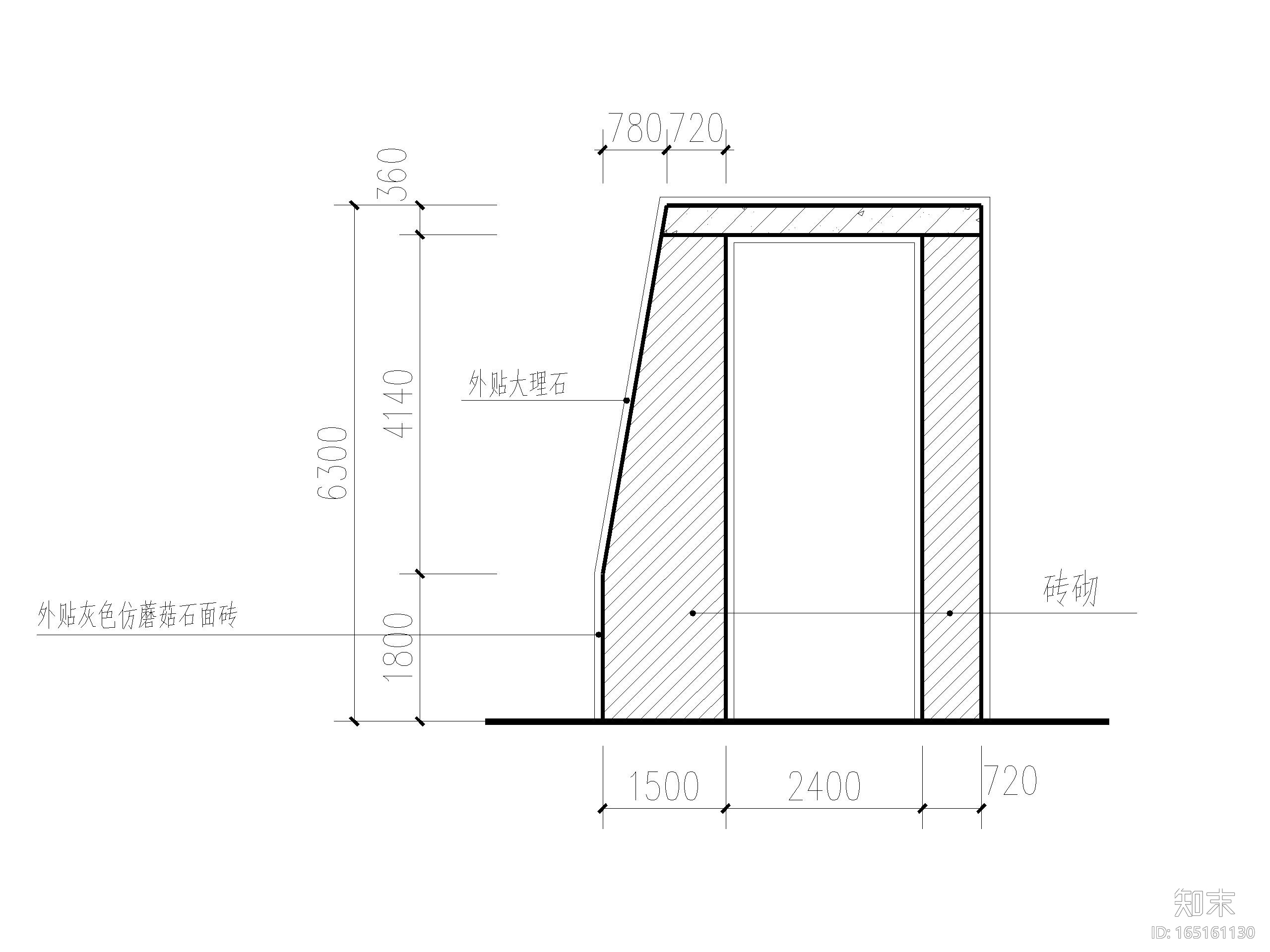 幼儿园大门建筑施工图_2018施工图下载【ID:165161130】