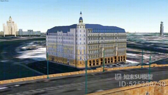 凯宾斯基酒店SU模型下载【ID:525350730】