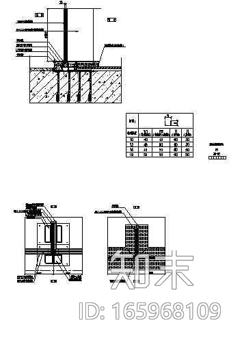 无框玻璃窗cad施工图下载【ID:165968109】