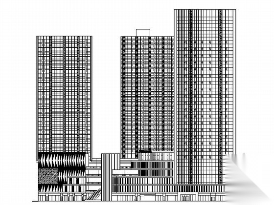 [石家庄]某国际财富中心建筑扩初图cad施工图下载【ID:166727181】