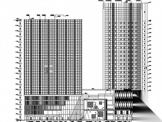 [石家庄]某国际财富中心建筑扩初图cad施工图下载【ID:166727181】