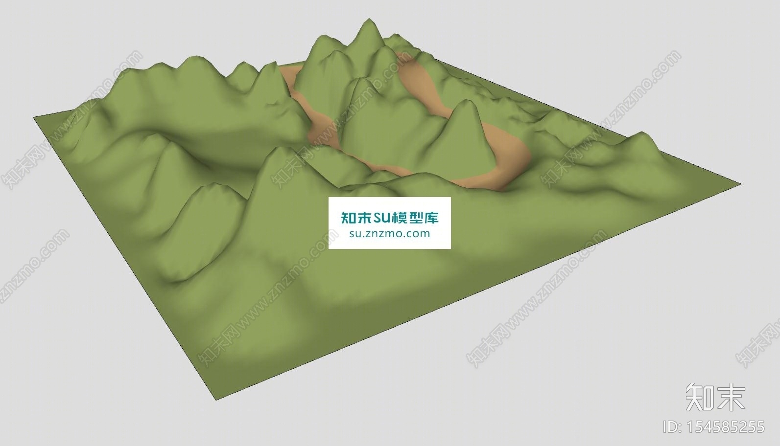 地形与泥土轨道SU模型下载【ID:154585255】