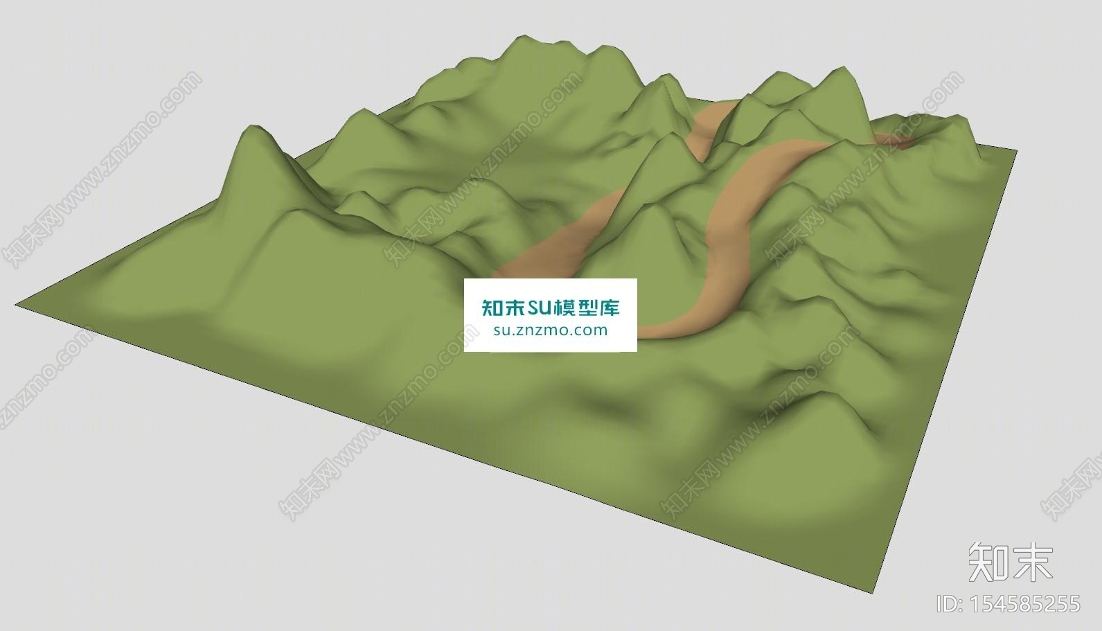 地形与泥土轨道SU模型下载【ID:154585255】
