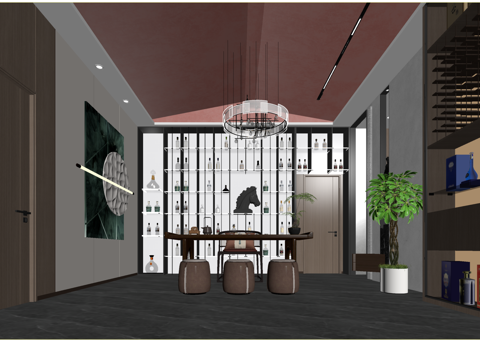 现代茶馆3D模型下载【ID:1214446248】