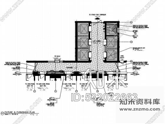 施工图湖南商务酒店公共区域走廊及电梯厅施工图施工图下载【ID:532022663】