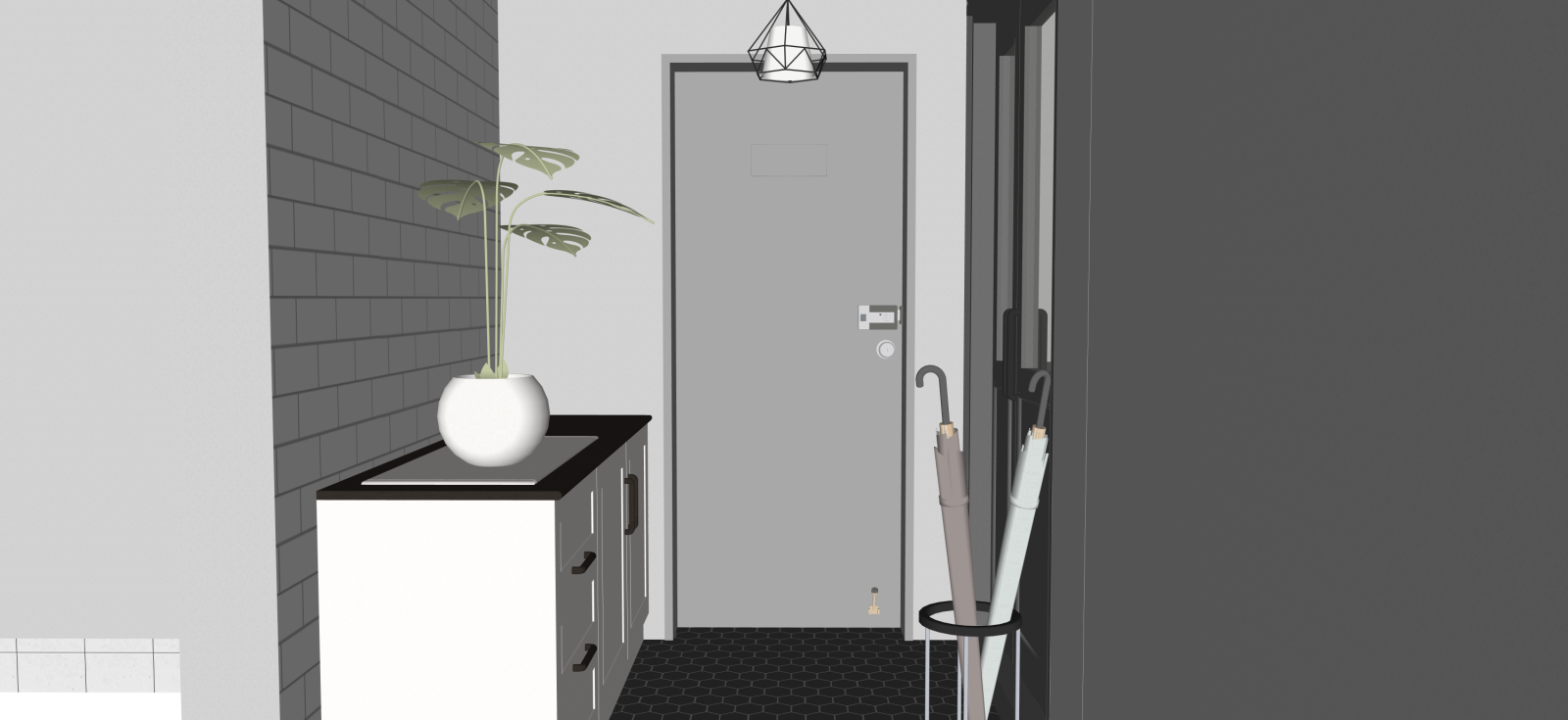 现代玄关SU模型下载【ID:1222286332】