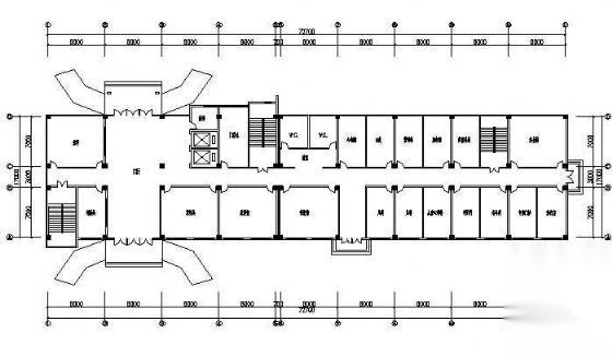 某市四层精神病院门诊楼建筑方案设计cad施工图下载【ID:151593130】