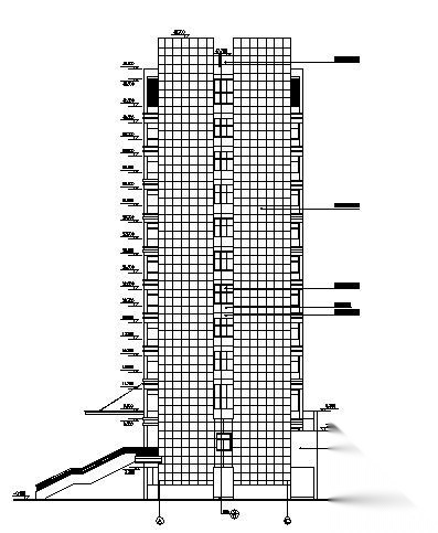 某十二层联合办公大楼建筑施工图cad施工图下载【ID:151433121】