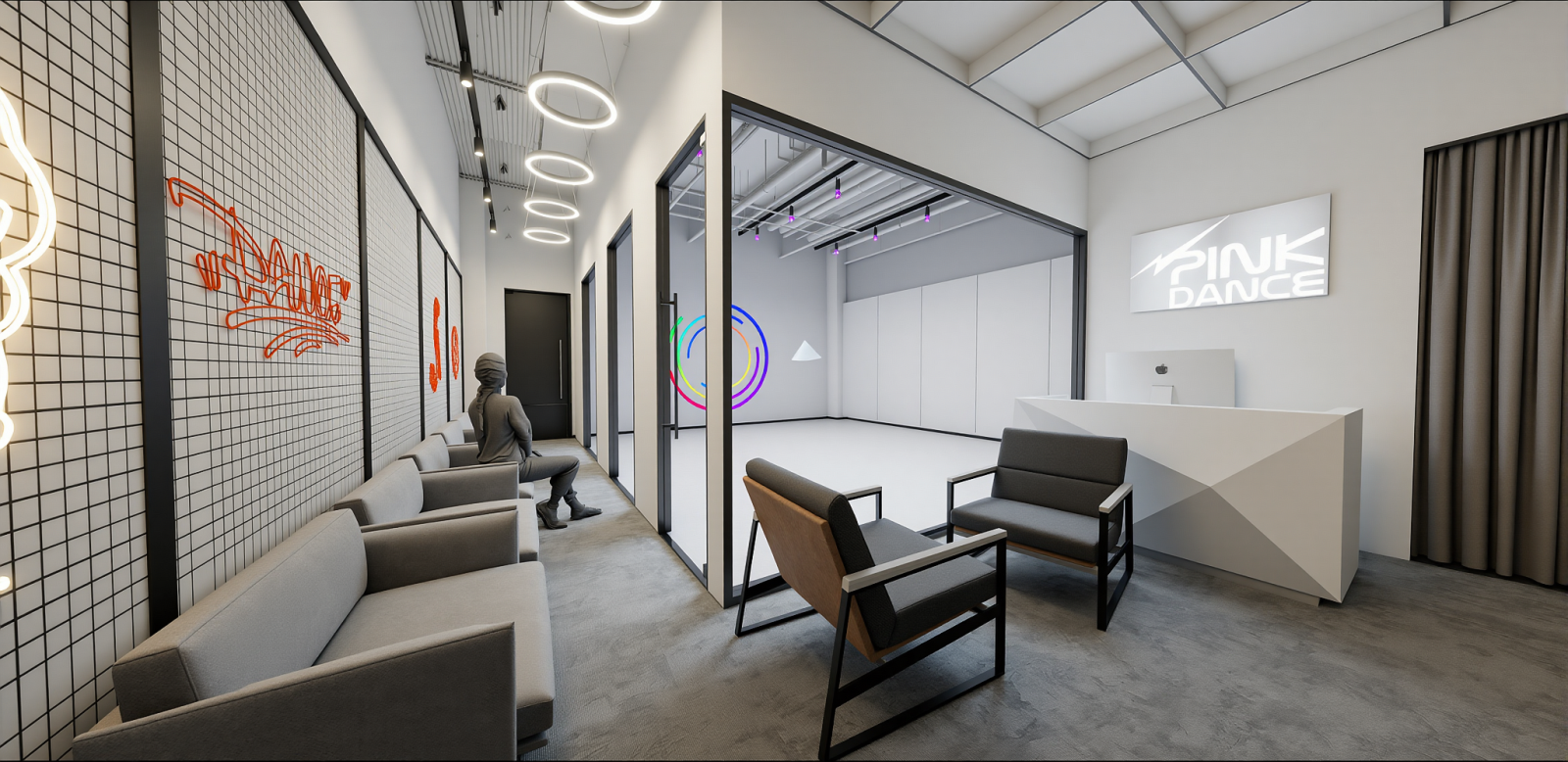 现代接待室SU模型下载【ID:1215210674】