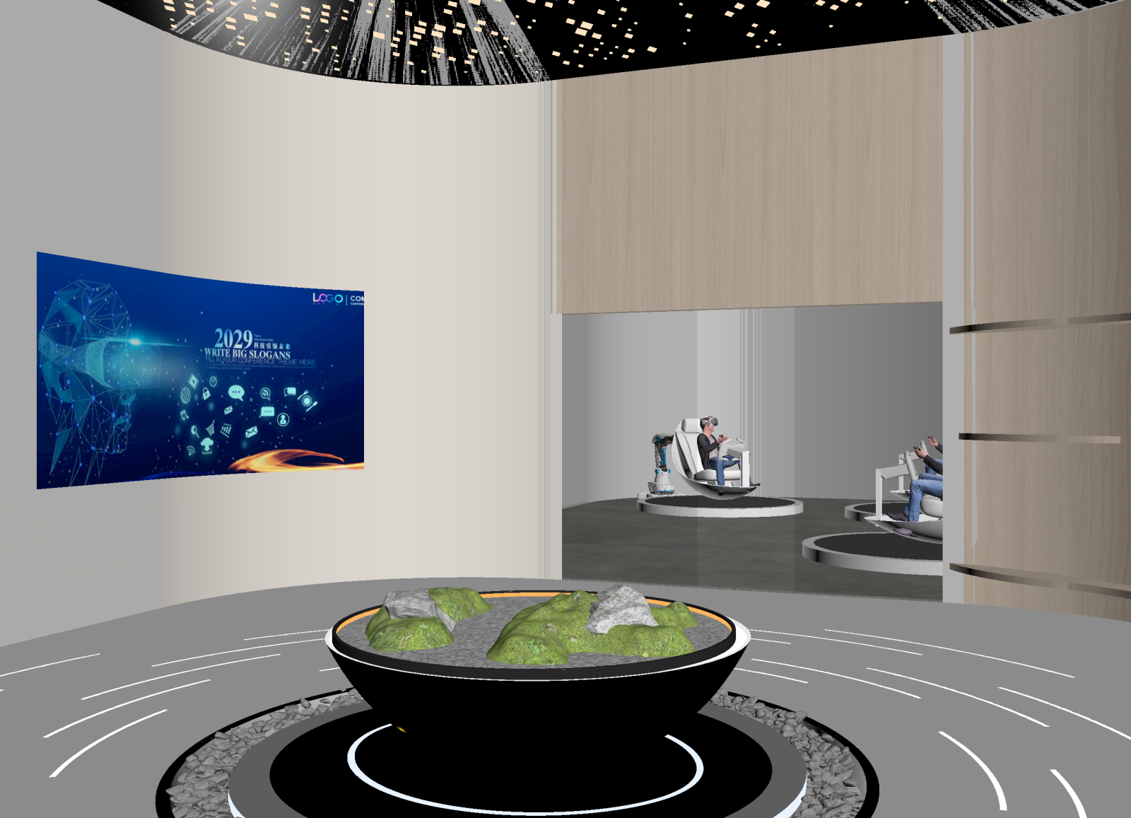 现代科技展厅3D模型下载【ID:1215022593】