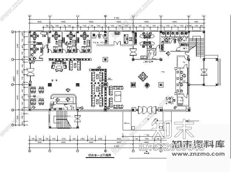 施工图某知名大酒店大厅装修图施工图下载【ID:532059645】
