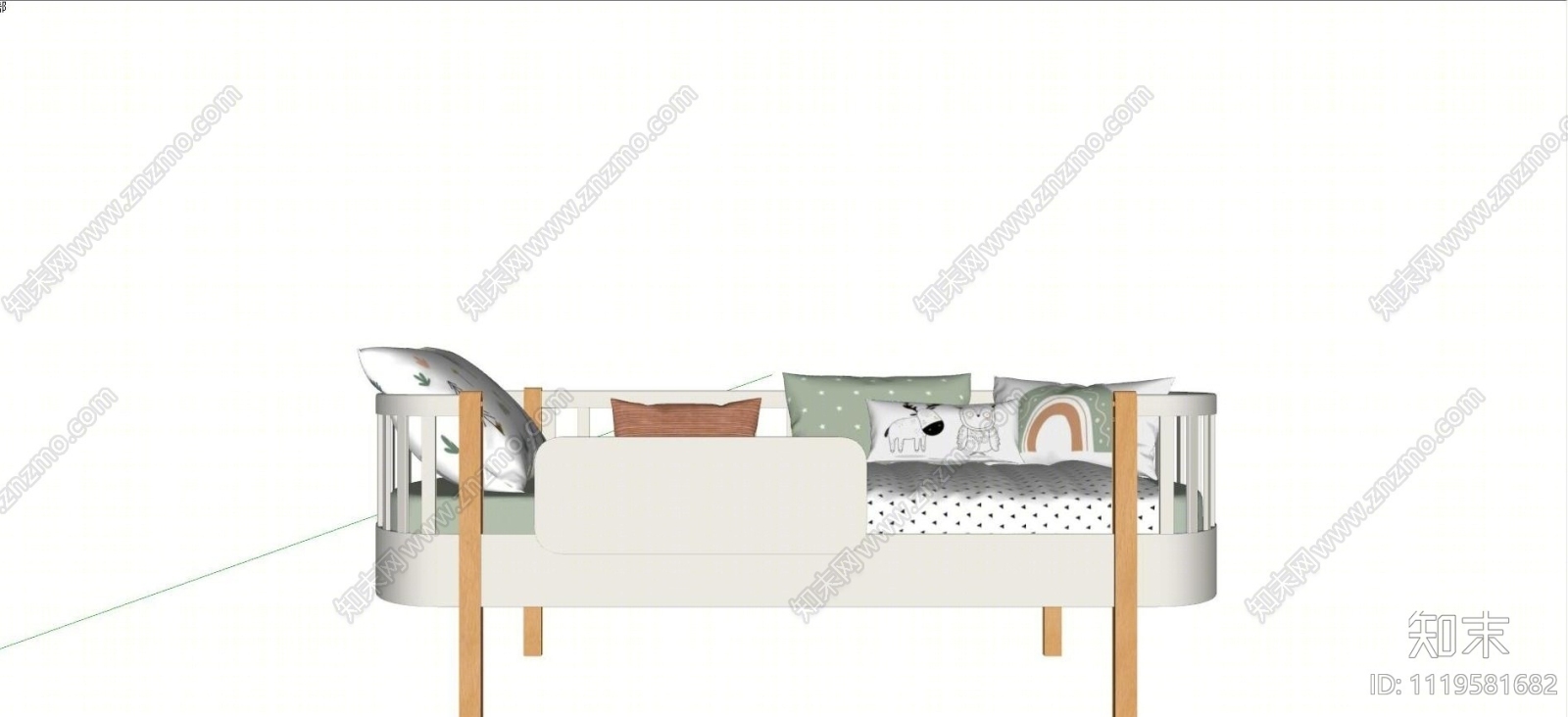 现代儿童床SU模型下载【ID:1119581682】