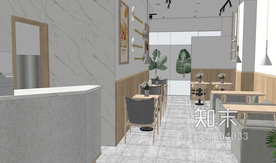 面包店烘焙店SU模型下载【ID:621604033】