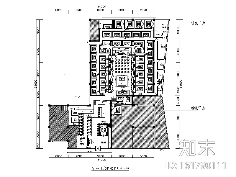 [江苏]现代酒吧设计CAD施工图cad施工图下载【ID:161790111】