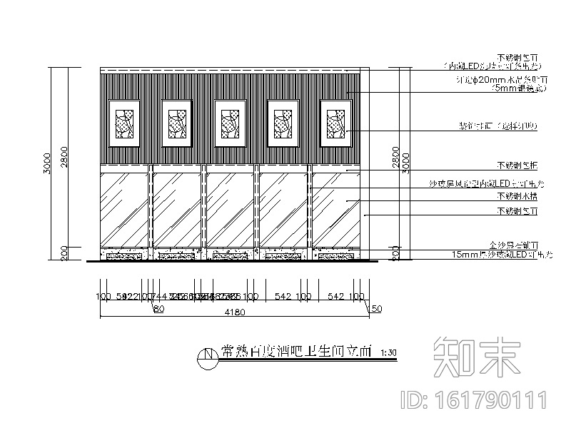 [江苏]现代酒吧设计CAD施工图cad施工图下载【ID:161790111】