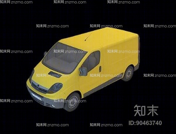 黄色货车3D模型下载【ID:90463740】
