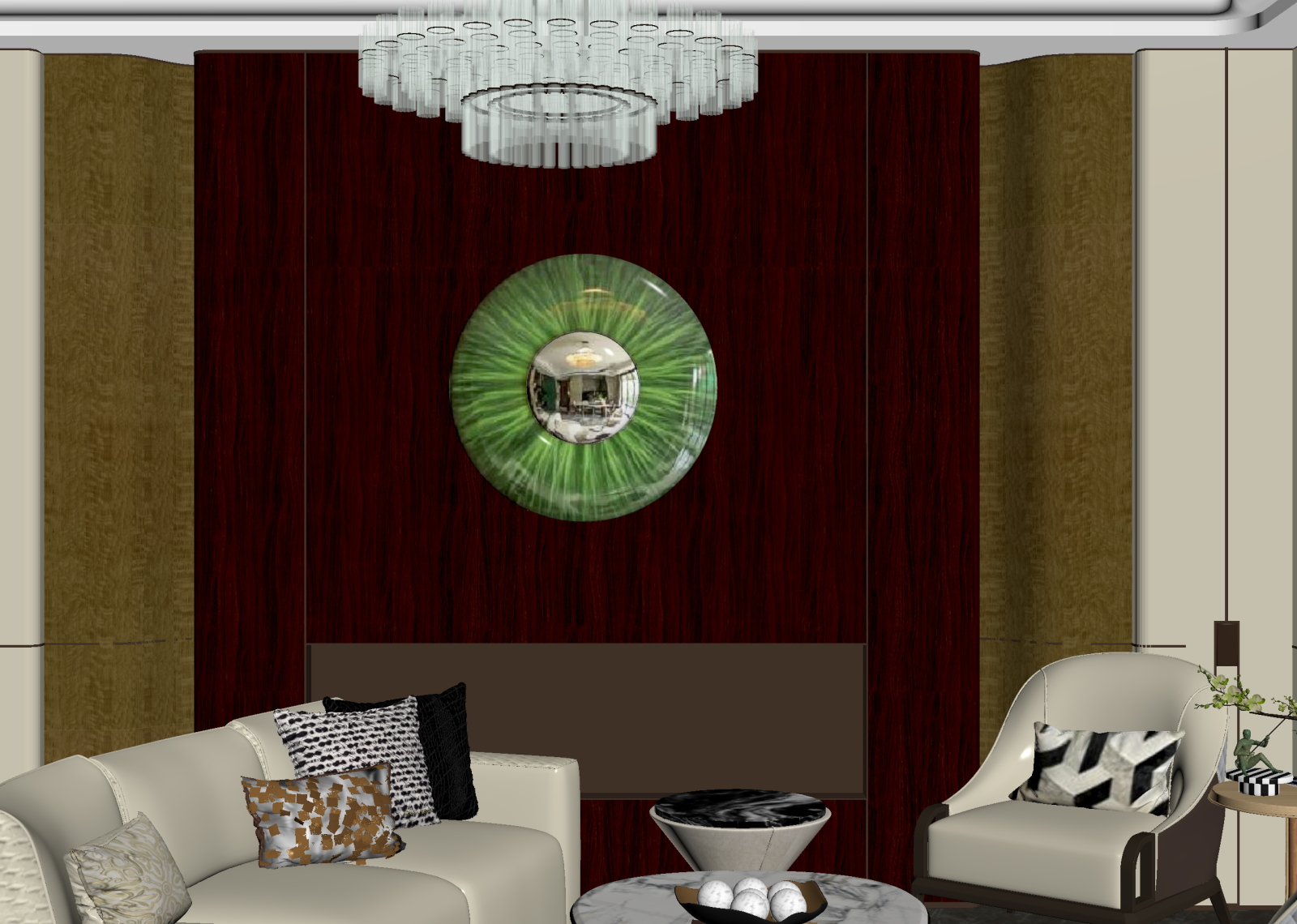 轻奢酒店大堂3D模型下载【ID:1214854647】