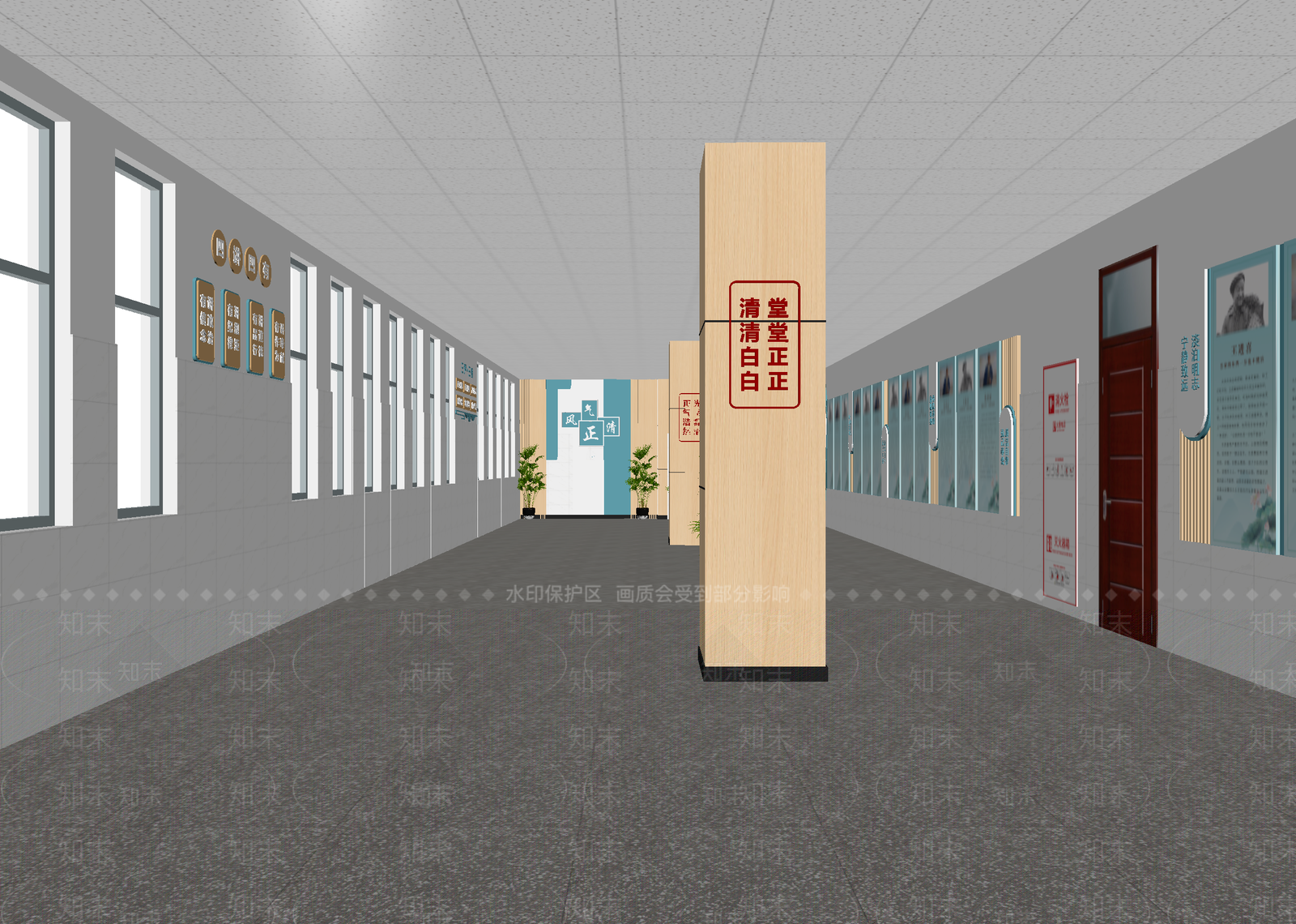 现代走廊3D模型下载【ID:1214821855】