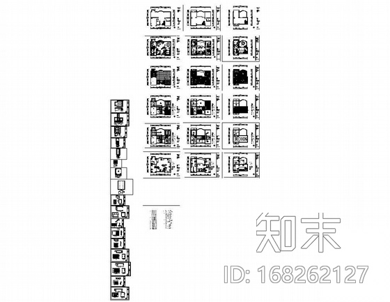 [昆明]三层别墅装修图cad施工图下载【ID:168262127】