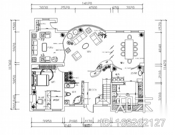 [昆明]三层别墅装修图cad施工图下载【ID:168262127】