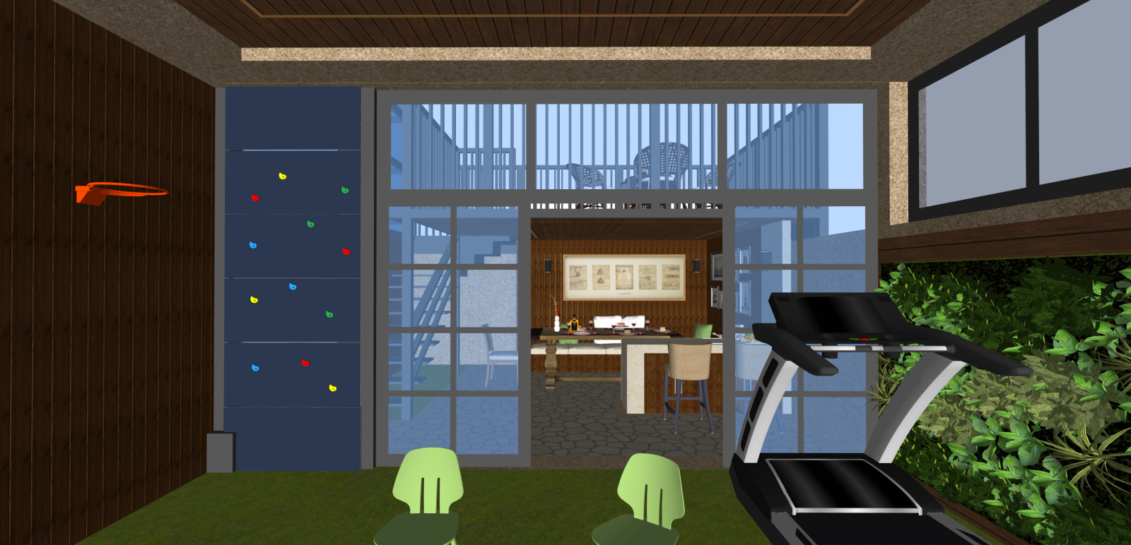 现代屋顶花园SU模型下载【ID:1216035045】