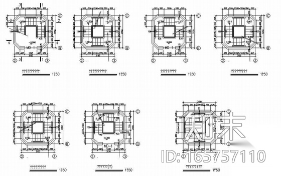 [杭州]某七层仿古佛塔建筑施工图cad施工图下载【ID:165757110】