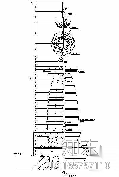 [杭州]某七层仿古佛塔建筑施工图cad施工图下载【ID:165757110】