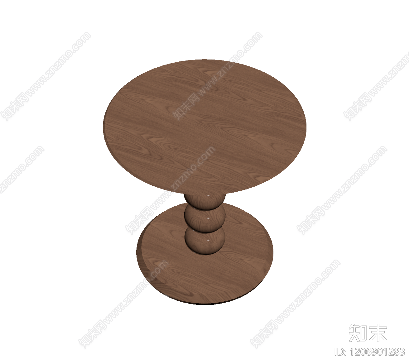 木质球柱茶几3D模型下载【ID:1206901283】