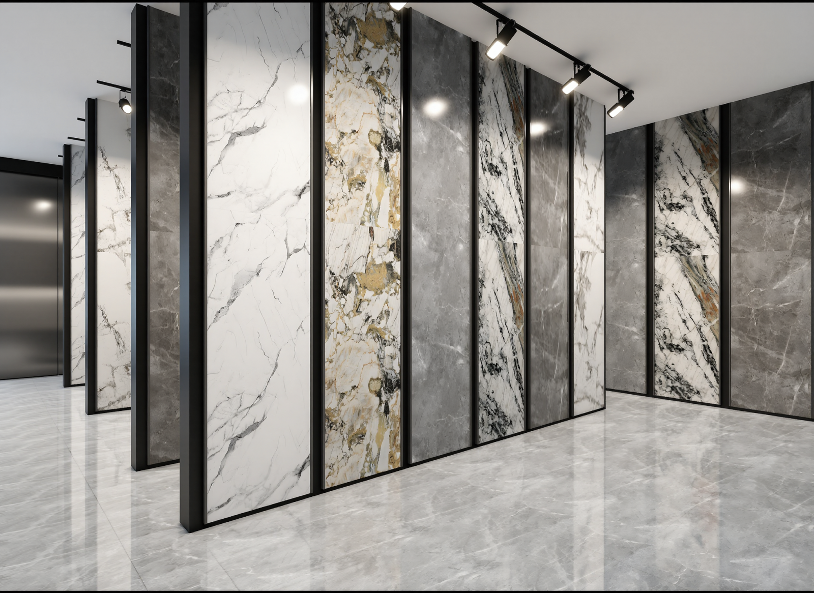 现代瓷砖展厅3D模型下载【ID:1214333808】