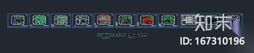 湘域中央花园现代风格A户型样板间施工图施工图下载【ID:167310196】