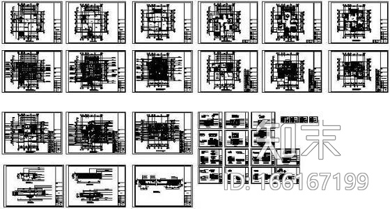 一套简欧风格的别墅cad施工图下载【ID:166167199】