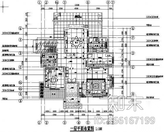 一套简欧风格的别墅cad施工图下载【ID:166167199】