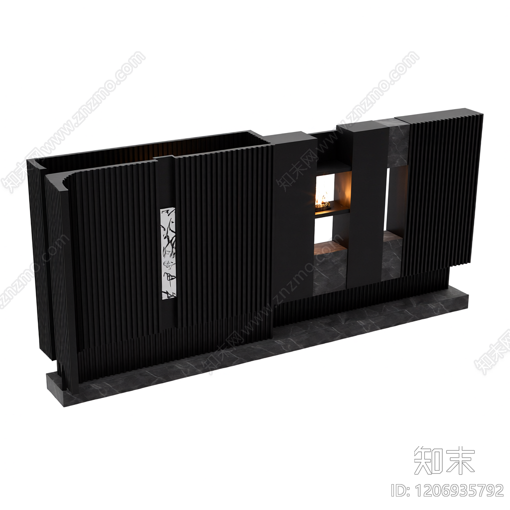 大理石隔断装饰构件3D模型下载【ID:1206935792】