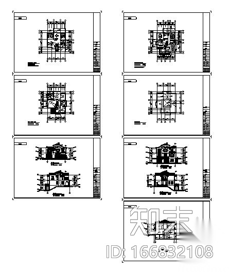 某街区式布局式别墅群规划含讲义（原创作品）cad施工图下载【ID:166832108】