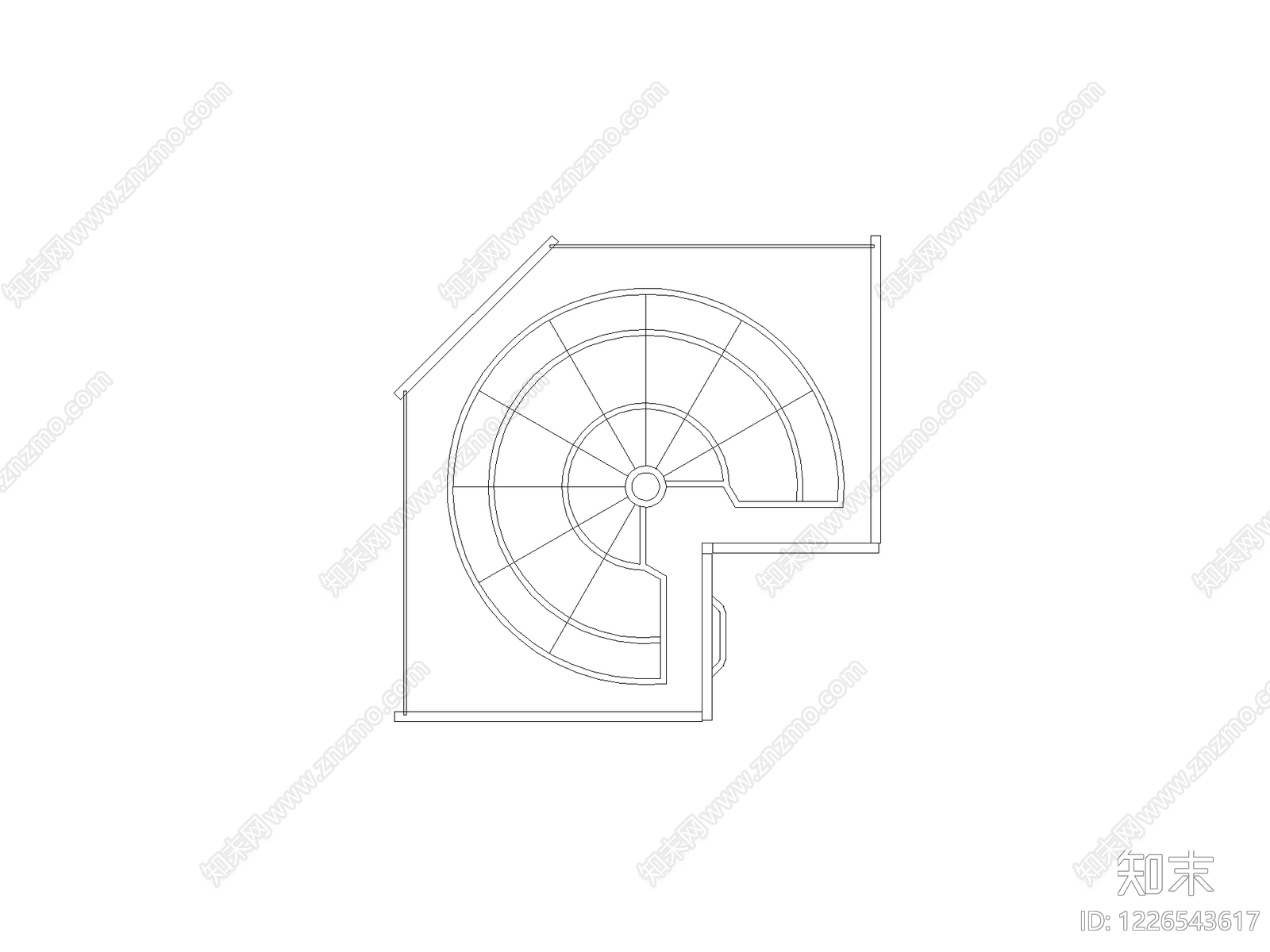旋转楼梯CAD图纸
