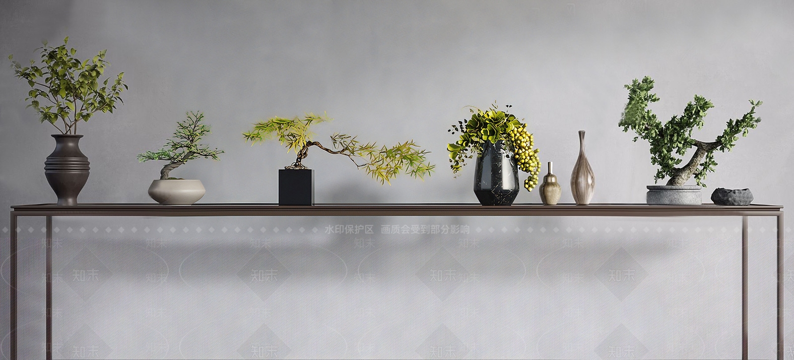 迎客松盆栽3D模型下载【ID:1118537485】