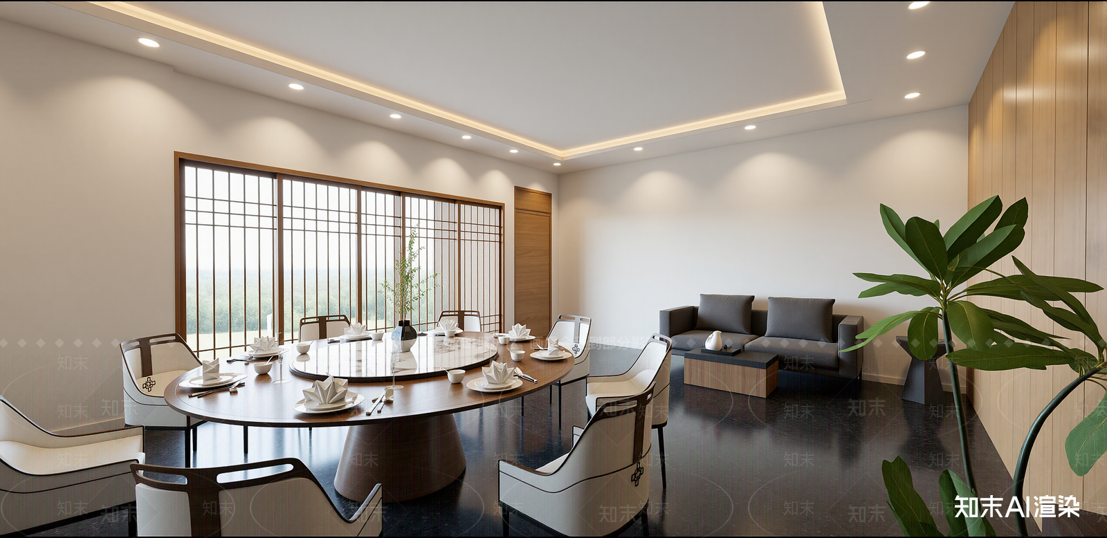新中式快餐店SU模型下载【ID:1216057856】
