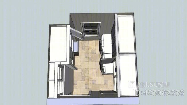 带书架的洗衣房SU模型下载【ID:423082533】