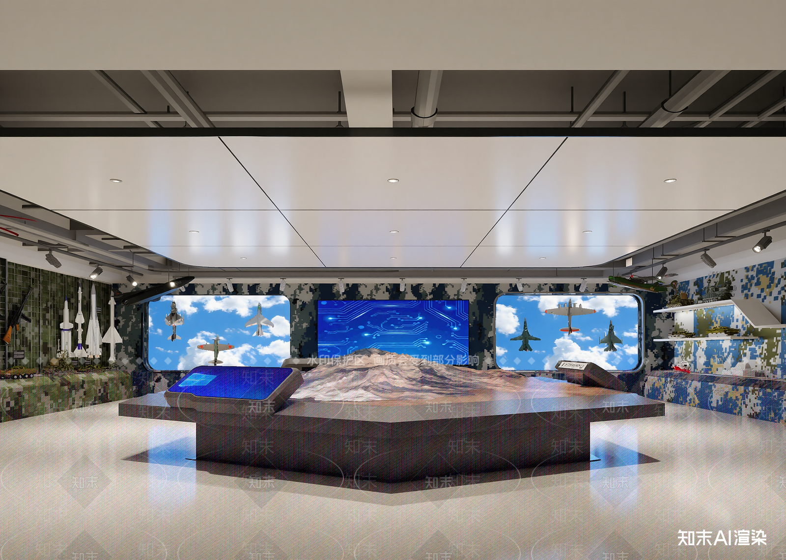 现代科技展厅3D模型下载【ID:1214632327】