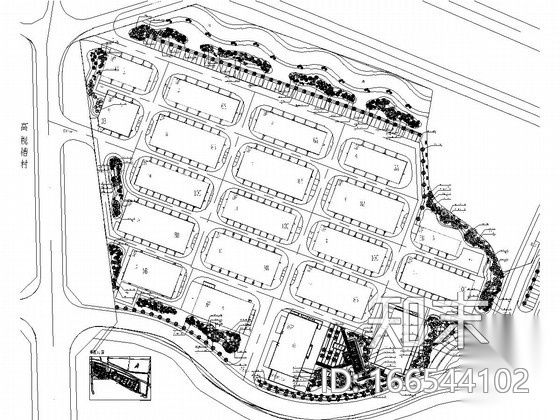 商贸城景观绿化施工图cad施工图下载【ID:166544102】