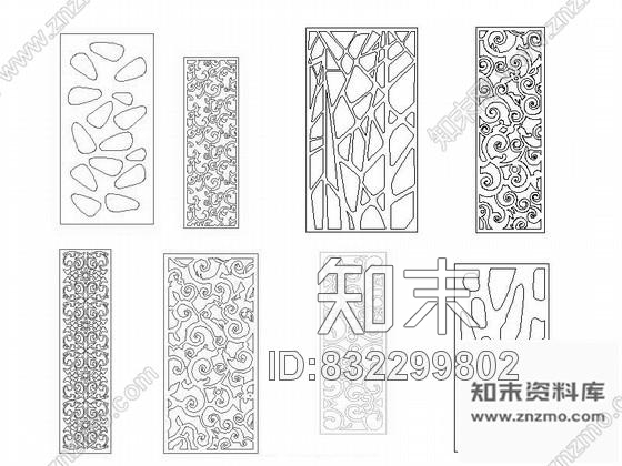 图块/节点密度板雕花CAD图块下载施工图下载【ID:832299802】