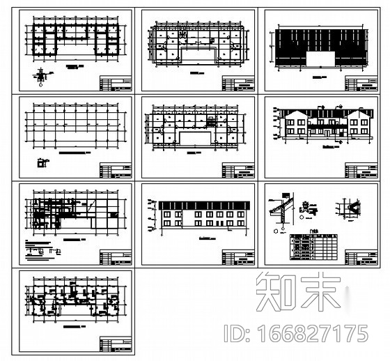 川北民居风格某供水工程管理房建筑方案图cad施工图下载【ID:166827175】